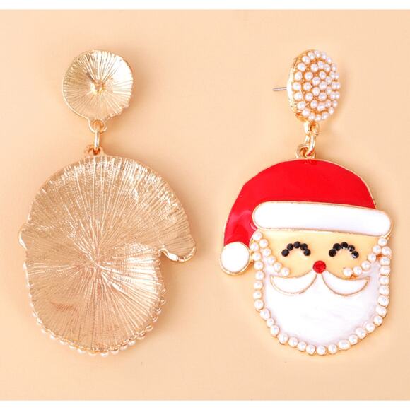 Christmas Santa Claus Earrings - Picture 2 of 2